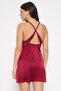 Chic Basic Padded Babydoll in Maroon - Satin - 5
