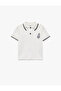 Baby Boy White Polo Neck T-Shirt