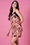 Animal Print Babydoll in Beige - Crepe & Lace - 2