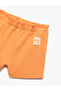 Baby Girl'S Orange Cotton Shorts - 3