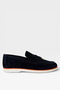 Genuine Suede Leather Key Detailed Loafer Men's Shoes Black