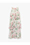 Women'S Pink Design Floral Chiffon Dress - 2
