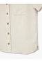 Boy'S Ecru Oversized Basic Shirt - 2