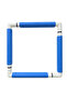 Nurge 21X21 cm Clip-On Embroidery Hoop, Pipe Hoop Blue