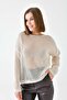 Women's Boat Neck Openwork Knitwear Blouse - 2