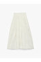 Girl'S Ecru Design Floral Viscose Skirt