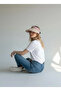 Lilac Houndstooth Patterned Visor Adjustable Visor Hat - 4