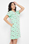 Print Me Pretty Short Night Dress in Mint Green - 100% Cotton - 4