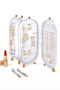 Foldable Mirrored and Standing Jewelry Organizer White - 2