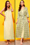 Chic Basic Long Nighty & Pretty Florals Robe in Mint Green - Satin