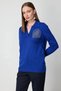 Women's Shoulder Leaf Chain Cobalt Blue Sweater 65334 - 3