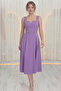 Women's Square Collar Button Detailed Midi Dress Black, Lilac, Khaki, Burgundy - 3