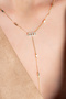 Zircon Stone Bar Model Y Necklace / Gold - 2