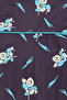Leaf Print Long Nighty in Navy - Rayon - 5