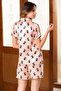 Satin Coffee Print Button Down Shirt & Shorts - 5