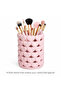 Heart-Shaped Pink Organizer – Makeup Brush Holder, Pencil Holder and Accessory Organizer - 9 x 12 cm