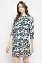 Camouflage Print Hooded Short Nighty in Green - 100% Cotton - 3