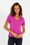 Women's Modal Fabric V-Neck Piece T-shirt Fuchsia - 4