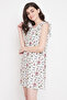 Owl Print Short Nightdress in White- Cotton Rich - 6