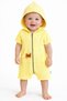 Unisex Baby Summer Hooded Jumpsuit Cotton Zippered Jumpsuit