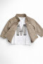 Mackays 3 Piece 100% Cotton Beige Canvas Jacket Boy's Set Black Pants Modern Stylish Combination - 3