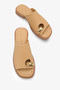 Megie Women's Casual Slippers with Genuine Leather Accessories - Caramel - 3