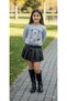 Gri Girl's Sweatshirt with Teddy Bear Print and Gilding, with Elasticated Sleeves and Hem. - 2