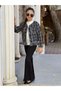 3-Piece Girls' Set with Fringed Jacket and Spanish Flared Trousers - Black/White - 4