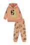 Hooded 63 Printed Tracksuit Set for 2-5 Years - Brown 3-4 Years - 4