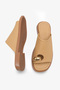 Megie Women's Casual Slippers with Genuine Leather Accessories - Caramel - 5
