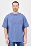 Men Crew Neck Short Sleeve Brand Logo T-Shirt, Slate Blue