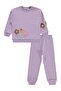 Floral Embroidered Tracksuit Set for 2-5 Years Old - Beige 4-5 Years Old - 4