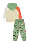 Hooded Hat and Teddy Bear Print Tracksuit Set for 2-5 Years - Khaki 2-3 Years - 4