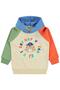 Hooded Hat and Teddy Bear Print Tracksuit Set for 2-5 Years Old - Blue - 3