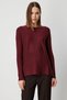Women's Side Zipper Burgundy Sweater 65318