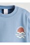 Blue Printed Baby Boy Sweatshirt and Sweatpants Set (S6) - 3
