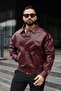 Retro Carbon Leather Oversize Loose Fit Bomber Leather Jacket - 3