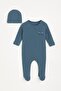 Unisex baby ribbed fabric elephant embroidered jumpsuit gk111 - 5