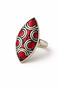 Ethnic Pattern Natural Stone Ring Oval - 2