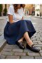 Flat Sole New Model Cracked Shiny Loafer Model Women's Ballet Flats - 2