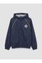 Navy Blue Fenerbahçe Licensed Hooded Boys' Raincoat (S6)