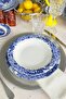 Carbon Blue 6-Person 23 cm Premium Porcelain 6-Piece Pit Dinner Plate Set - 2