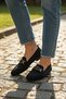 Tri̇ko Knitted Flexible and Stylish Home and Outdoor Daily Women's Flat Shoes