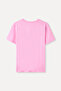 Women's Pink Printed Crew Neck T-Shirt - 5