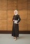 Women's Cross-Zipper Detailed Sewing Detail Skirt Suit Brown - 5