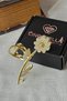 Elegant Women's Daisy Flower Hair Clip 10cm Metal Gold - Stylish Gift Daisy Hair Clip - 4
