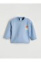 Blue Printed Baby Boy Sweatshirt and Sweatpants Set (S6) - 2