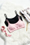 2 Pieces of Cotton Bustier Bralet with Rope Straps and Removable Pads - Athlete Half Tank Top - 8
