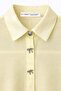 4663 Women's Outfit Buttoned Cropped Shirt Yellow - 3