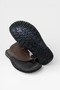 Men's Genuine Leather Flip Flops Brown - 5